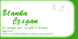 blanka czigan business card